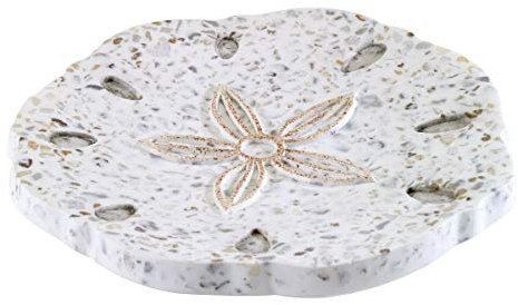 Avanti Linens Soap Dish Badezimmerzubehör für die Arbeitsplatte, Harz, (Coastal Terrazo)