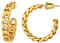U7 Gold Hoops Huggie Earrings For Women Cuban Link Small Half Drop Earrings