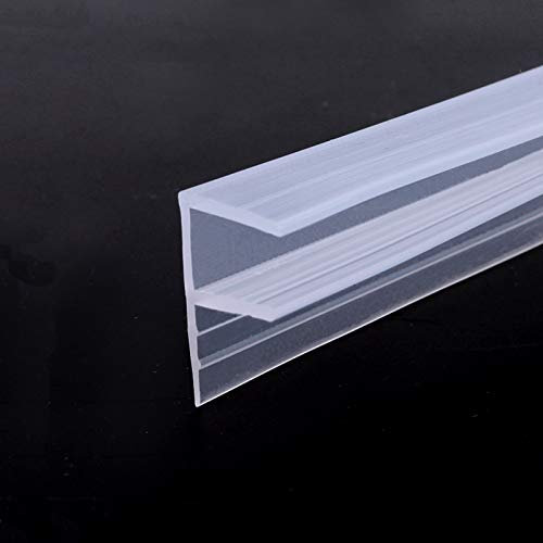 ZHXQ Junta para mampara de Ducha,Tira de Ducha de Silicona,para mampara de Ducha,Barrera de Agua,Junta de Goma de Repuesto para Cristal Recto o Curvado con separación de hasta 20 mm