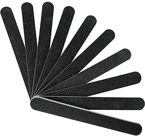 AKOAK 10 lime per unghie professionali, double face, 80/100, lima per unghie nera sabbia per salone domestico