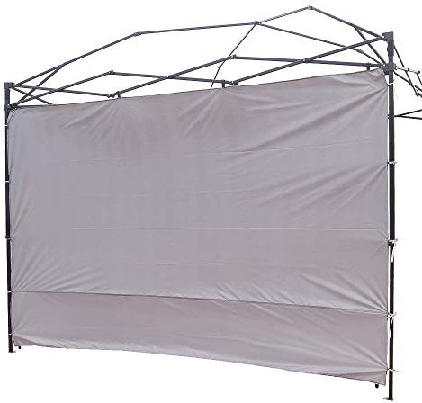 NINAT Canopy Sunwall 3M Sunshade Privacy Panel for Gazebos Tent Waterproof Sun Wall for Straight Leg Gazebos 2 Pack Sidewall Only (Canopy Frame Not Included) Gray Panel Wall