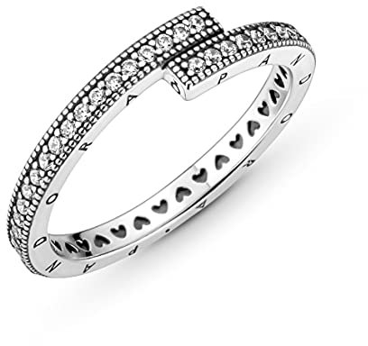 PANDORA Damen Ring funkelnder Ring silber, Zirkonia 199491C01 58