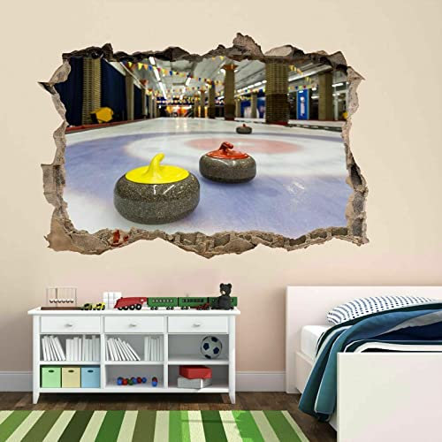 Curling Stones Eis Wandaufkleber Wandbild Aufkleber Kinderzimmer Home Office Decor