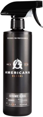 Americana Global Ceramic Glass Cleaner, 16 oz - Streak-Free Formula for Automotive Glass, Enhanced with Ceramic Protection