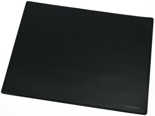 Q-Connect Schreibtischunterlage/Mousepad für alle Maustypen/Wasserdicht/Zum Büro/Zur Schule/Heim/PP/Farbe: Schwarz/ 500x630mm