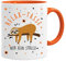 Acen Merchandise Tazza con scritta | tazza Relax | tazza stampata bradipo | tazza da caffè tazza da tè idea regalo | tazza e confezione regalo (arancione)