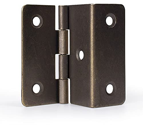 10 Stück Antik Bronze Farbe Eisen 5,1 cm Scharnier für Möbeltür 270 Grad Möbelscharnier mit kostenlosen Schrauben