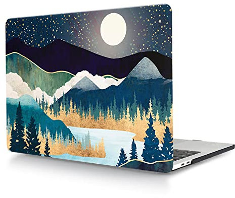 Funda Compatible con Macbook Pro 13 Pulgadas 2015 2014 2013 2012 Versión Modelo A1425 A1502 con Pantalla Retina, Carcasa Rígido de Plástico Cubierta Protectora, montaña y Luna