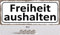 Metall Schild 27x10cm mit 4 Magneten Freiheit aushalten Sprüche Blechschild