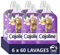 CAJOLINE - Adoucissant linge - 360 lavages - parfum Fleur de tiaré et baies sauvages - fraîcheur durable parfumée (lot promo de 6x60)