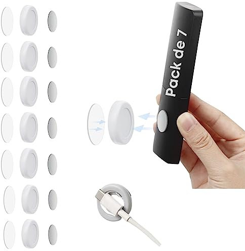 7 pcs Organizador Mandos TV Magnéticos y Adhesivos. Sin Agujeros ni Tornillos. Soporte Mando Pared para Organizar Mandos a Distancia, Llaves y Otros. Guarda los Mandos de Forma Original! ALBURANⓇ