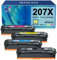 ONLYU 207X 207A Toner Mit Chip Kompatibel für HP 207A 207X für HP Color Laserjet Pro MFP M283fdw Toner Schwarz M255dw M282nw M283fdn M255nw W2210X W2211X W2212X W2213X M283 M255 4er-Pack