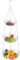 Relaxdays Obstkorb hängend, HxD: 82 x 26,5 cm, 3 Etagen, Metall, runder Hängekorb für Obst & Gemüse, Obstschale, Silber