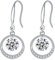 Arrebol Pendientes Largos para Mujer Plata de Ley 925 con Circonita Cúbica de 8mm, Originales Regalos para Mujeres Hermanas Amigos Mamá
