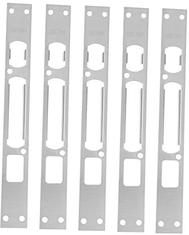 Housoutil 5pcs Door Reinforcement Strike Plates ×240mm Square Lock Body Guide for Security Door Frame Protection