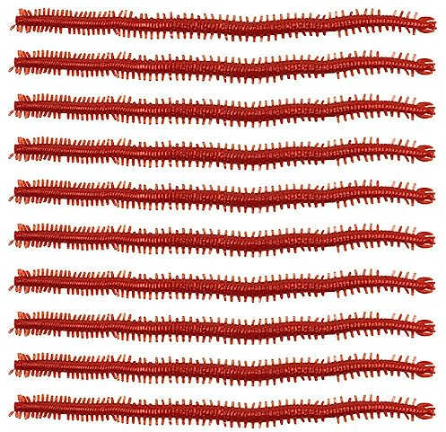 20 Stück 13cm Weiche Angelköder Wurmköder, Künstlicher Regenwurm Köder Wurm, Kunststoff-Fischköder Gummiköder für Bass Forellen Angeln