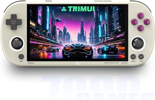 NULA TRIMUI SMART PRO - 4,96 pulgadas 256G/14300+ Juegos/Vintage Gris para niños y adultos