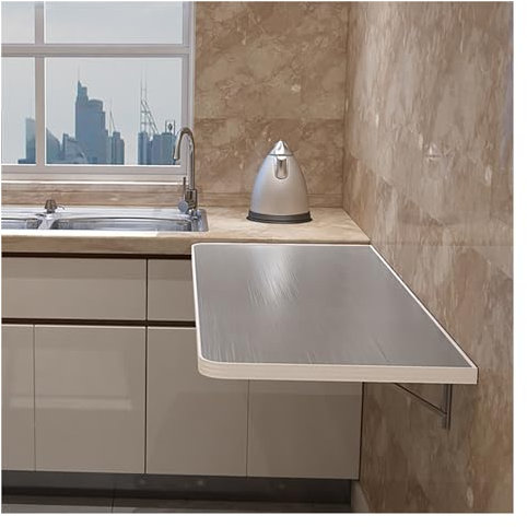 Table Murale Rabattable, Table Pliante Murale Avec Coins Arrondis, Acier Inoxydable Multifonctionnelle Bureau Escamotable, Flottant Pliant Table Murale Pour Salon, Cuisine, Bureau ( Size : 40x50cm/15.