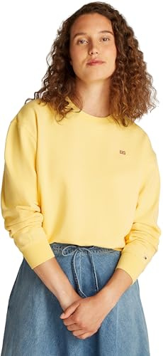 Tommy Hilfiger Donna Felpa Contrast Flag Regular Fit