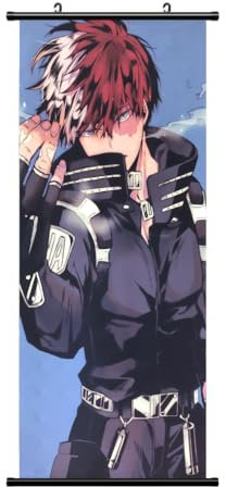 Großes 50x125CM Meine Helden Akademie My Hero Kakemono Rollbild | Anime Manga Stoffposter Wallscroll Poster | Wanddeko Geschenk | Shoto