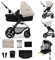 Kinderkraft MOOV2 Kinderwagen 4 in 1 Kinderwagenset bis 26 kg mit Kindersitz I-SIZE 40-75 cm, Buggy Funktion, Liegeposition verstellbar, Große ausziehbare Verdeck, Eva-Schaum-Räder, Grau
