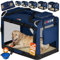 CADOCA® Hundebox faltbar Transportbox XL 82x56x58cm robust atmungsaktiv Transporttasche Auto Rückbank Haustiertransportbox Hundetragetasche Navyblau