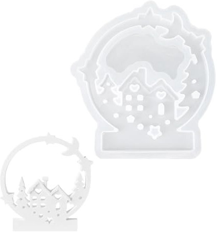 Moule en silicone Maison, Moule en silicone Maisons de Noël Moule en silicone tridimensionnel Bougeoir Maison 3D DIY Moules de coulée en silicone pour bougies en cire de soja, savon, plâtre, artisanat