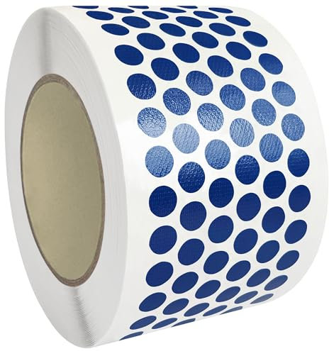 Klebepunkte blau | Aus Kunststoffgewebe | Klein | Gewebeklebepunkte | 6 mm | Markierungspunkte | Wasserabweisend & alterungsbeständig || 10.000 Stück