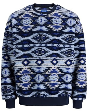 Jack & Jones Herren Jack & Jones Male Fleece Sweatshirt Fleece Sweatshirt Joreddie Teddy Crew Neck T25 (1er Pack)