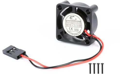 RCAWD 25 * 25 mm RC Motor Cooling Fan Heatsink eg for ARRMA Typhon Granite Mojave Grom & Hobby RC Model