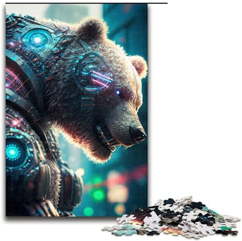 Mechanischer Bär, 1000-teiliges Puzzle für Erwachsene, Puzzle als Geschenk, geeignet für Teenager ab 14 Jahren, 1000 Teile
