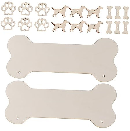 Angoily 20 Stück Hundeknochen Ornament Hundeknochen Hundeknochen Anhänger Haustierknochen Förmige Tags Knochenschnitt Hundeform Hund Große Hundeknochenform Welpen