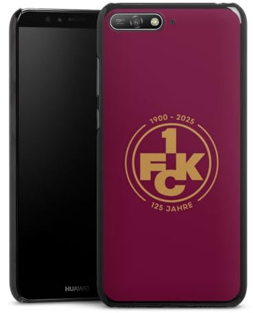 DeinDesign Hard Case kompatibel mit Huawei Y6 2018 Schutzhülle schwarz Smartphone Backcover 1. FC Kaiserslautern 1. FCK 125 Jahre