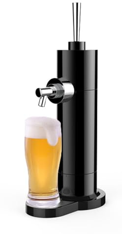 Draught Beer Machine for Home, Portable Beer Dispenser for Beer Canned, Perfect Draft Beer Foam Generator Pumps with Beer Tap Enjoy Fresh Draft Beer Anytime, Anywhere, Black
