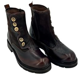Camarri dal 1916 Stivaletto in pelle e camoscio testa di moro, 40