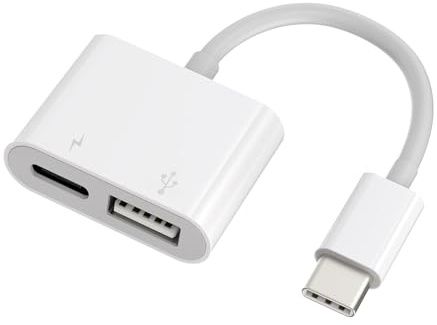 Apple USB-C to USB Adapter with 100W Charging Port for iPhone 15 16 17 MacBook Pro Air iMac iPad mini Pro, MFi Certified USB OTG Cable Support Camera, USB Flash Drive, SSD Hard Drive, MIDI Keyboard