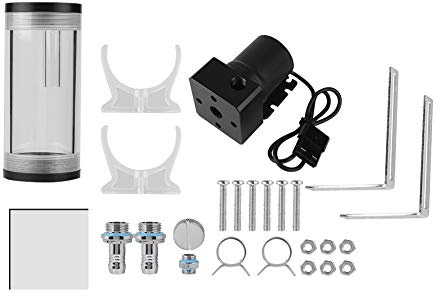 50mm Diameter 160mm Long Computer Water Cooling with 800L/H Mini DC Pump, Cylinder Water for PC Liquid Cooling System, High Flow Quiet Operation (110mm)