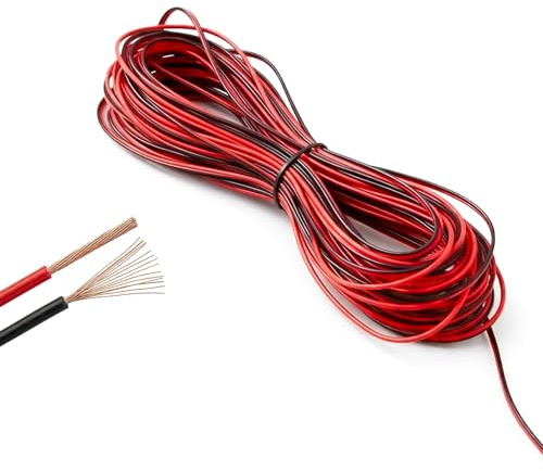 10M The Wire, 12v 22awg Electrical Automotive Car Wire | 2 Core Black Red Wire Cable, For Car LED Strip Light