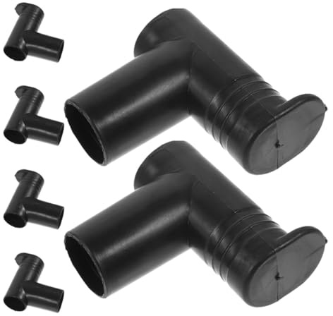 COMPUKAS 6pcs Black Plastic Clothes Rack Tube Connectors Right Angle Rail Clamps for Floor Standing Drying Racks Wardrobe Rail Connector for Single Double Rods Easy Installation Plastic