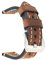 Cinturino di ricambio in vera pelle, per orologio vintage, da uomo o donna, con fibbia in acciaio inossidabile, 20 x 22 x 24 mm, Brown