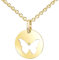 Materia Halskette mit Kettenanhänger Gold Schmetterling Kette 925 Silber 42+5cm KA-439