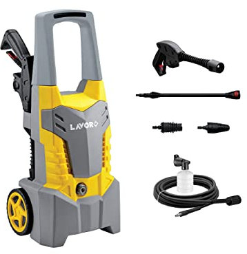 Idropulitrice Fast Plus 120; Pressione: 120 bar max; Portata: 330 l/h; Potenza assorbita: 1700 W - 230 V ~ 50 Hz; Peso: 6,9 Kg