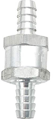 Amrxuts Clapet anti-retour unidirectionnel en alliage d'aluminium pour essence, diesel, huile, eau, 10 mm
