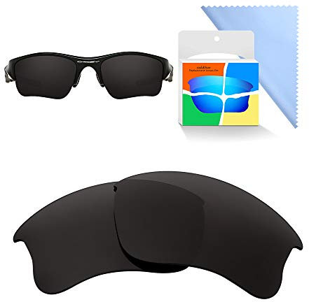 HiCycle2 FOOUS Ersatz-Brillengläser für Oakley Flak Jacket XLJ Polarisiert Sonnenbrille (Schwarz)