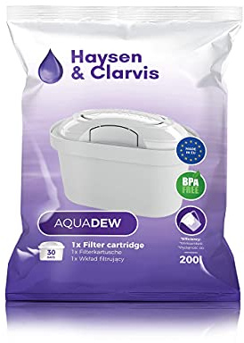 Haysen & Clarvis Wasserfilter Kartuschen Kompatibel mit Brita Maxtra, PearlCo, BWT, Dafi, AmazonBasics (6er Pack)