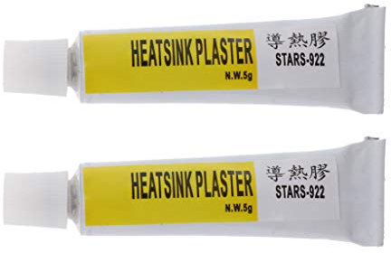 WINJEE, 2Pcs Disipador de Calor Yeso Térmico Silicona Adhesivo Pasta de enfriamiento Adhesivo Fuerte Compuesto Pegamento para GPU Chip Radiador Refrigeración