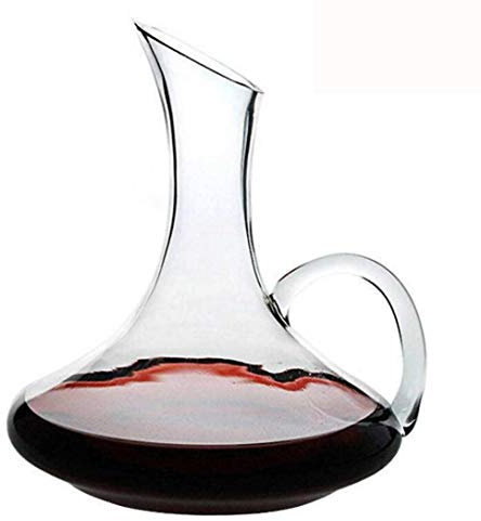 Carafe à décanter en cristal soufflé à la main sans plomb Carafe à décanter avec poignée.