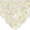MEJOSER (Dia. 7cm) 50 Pezzi Rose Finte Bianche Crema Teste di Fiori Artificiali Sposa Decorazione Matrimonio Nuziale Festa Casa Fai da Te