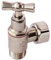 SOMATHERM FOR YOU, Robinet de WC équerre en laiton nickelé M12/17 avec écrou tournant 12/17, fermeture à potence, presse-étoupe, pour un remplissage rapide et étanchéité optimale