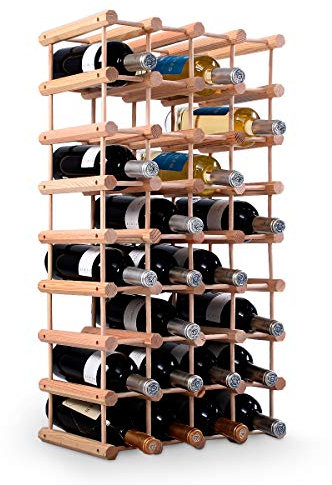GOPLUS 36 Bouteillles Etagère à Vin, Casier à Bouteille Modulable Grande Capacité en Bois de Pin, 85 x 44 x 24 CM